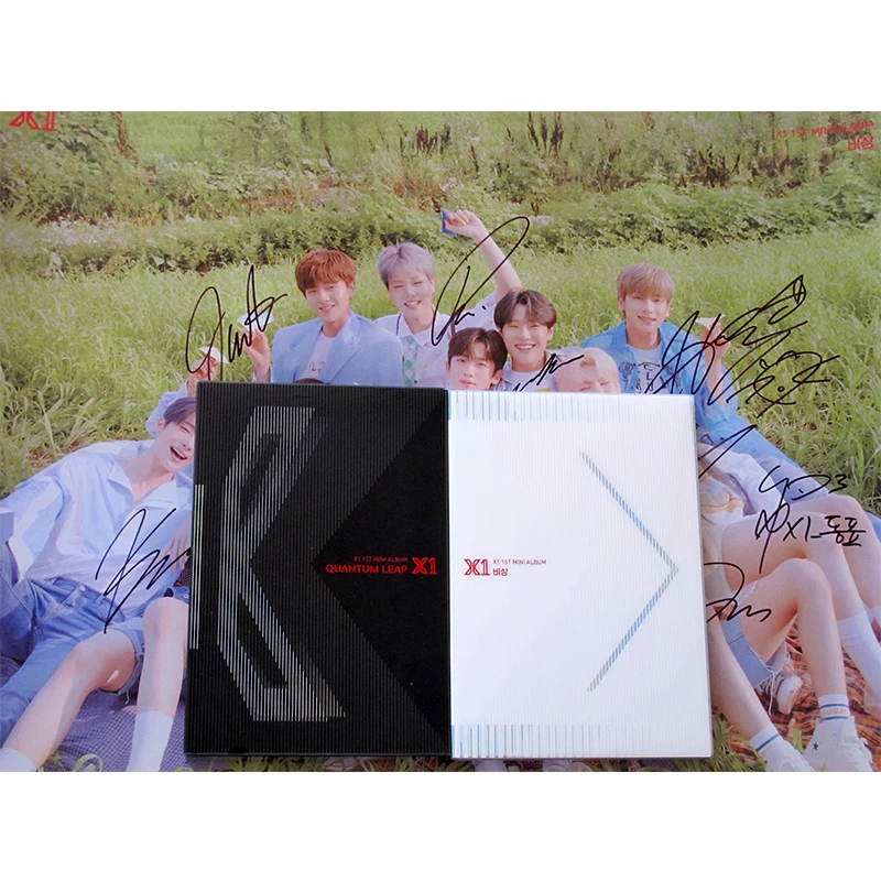Ручная подписка X1 XONE Autographed MINI 1st альбом QUANTUM LEAP+ подписанный фото K-pop 102019 - Цвет: 2 versions