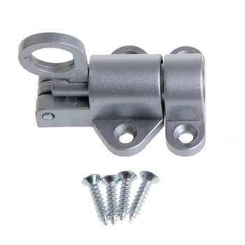 

Window Gate Security Pull Ring Spring Bounce Door Bolt Aluminum Latch Lock White