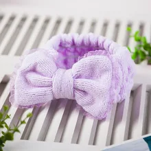 Напрямую от производителя, кораллового бархата, кружевной бант, повязка для волос, элегантная домашняя женская повязка для мытья лица, головной убор, аксессуары для волос