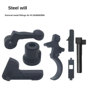 

7pcs/set M24 98K AWM Metal Accessories Metal Pull Plug Trigger Pump Accessories