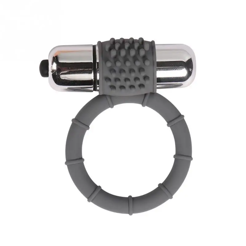 Силиконовое массажное одночастотное кольцо с задержкой вибрации для мужчин и