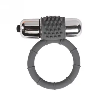 

Men Skin Friendly Adult Silicone Massage Single Frequency Vibration Delay Ring