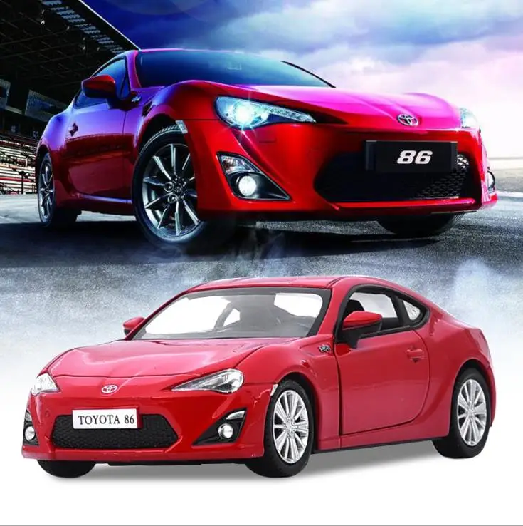 Модель гоночного автомобиля toyota gt86 детская имитация литая дверь из сплава модель