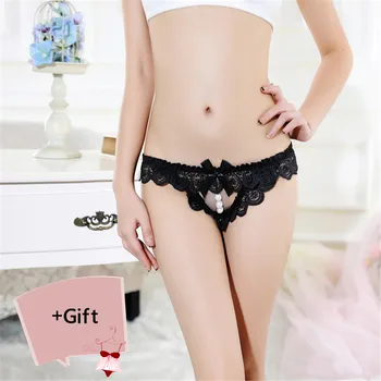 

Sexy Fashion Private Underwear G-String Thong Panties Pearl Panties Erotic Elasticity Body Jewelry For Women Couple Panties