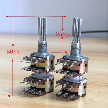 

1pcs/lot 16 type quadruple B50K plum shaft length 25MM 12 feet multi-potentiometer multi-channel amplifier