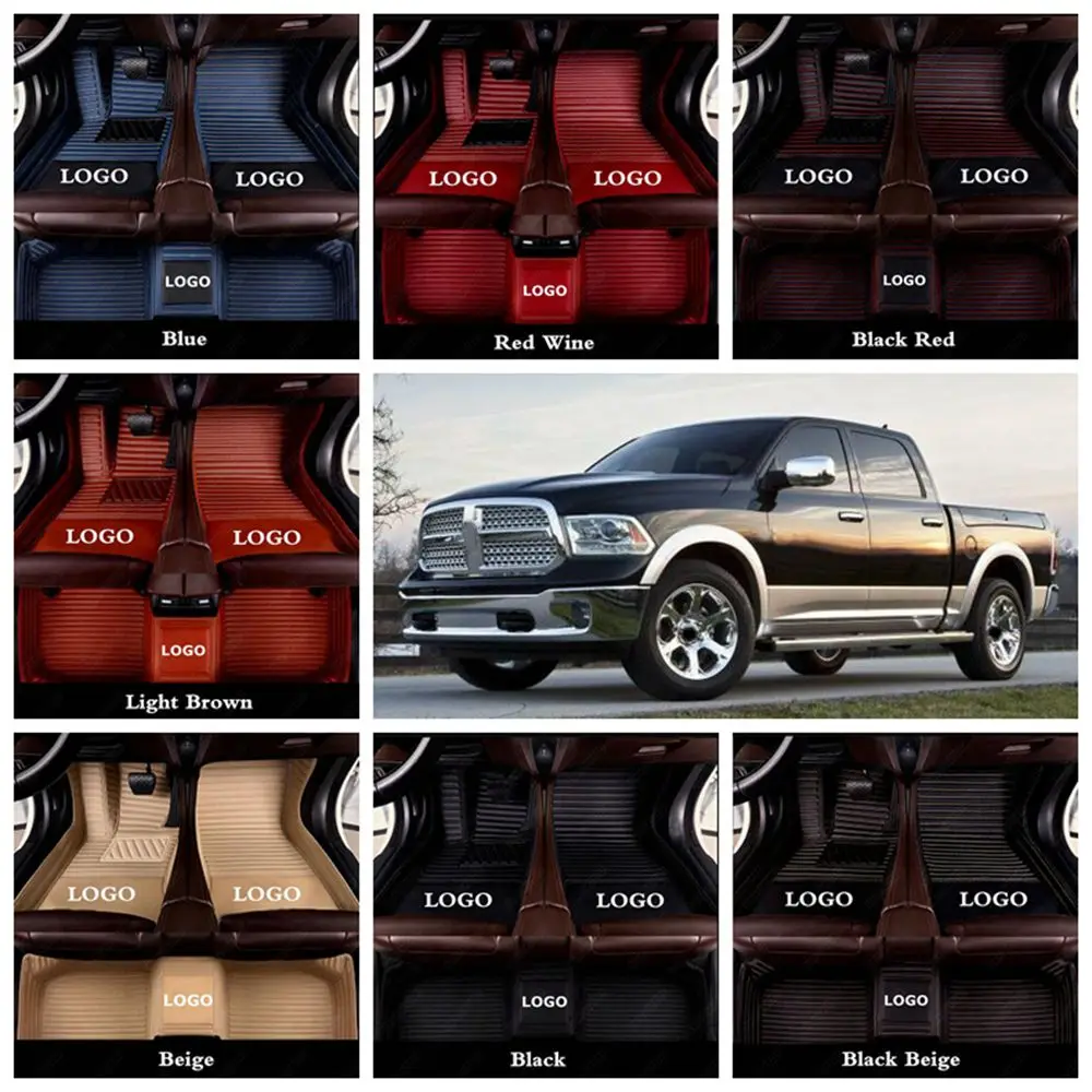 Автомобильные коврики, автомобильный коврик для ног Dodge Challenger, Charger Journey Avenger Ram 1500 caliber, кожаный чехол для автомобильных ковров