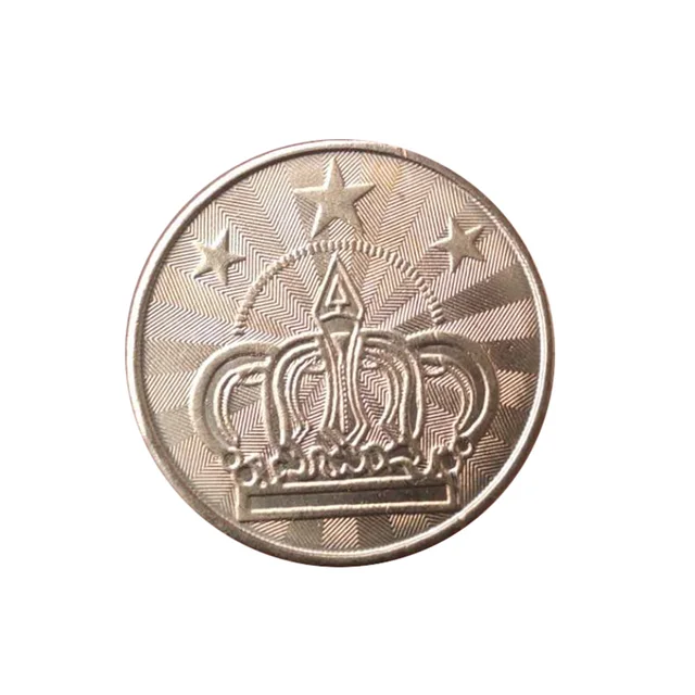 100pcs 25*1.8mm Brass Game Token Brass Arcade Game Coin Pentagram Crown  Tokens - AliExpress