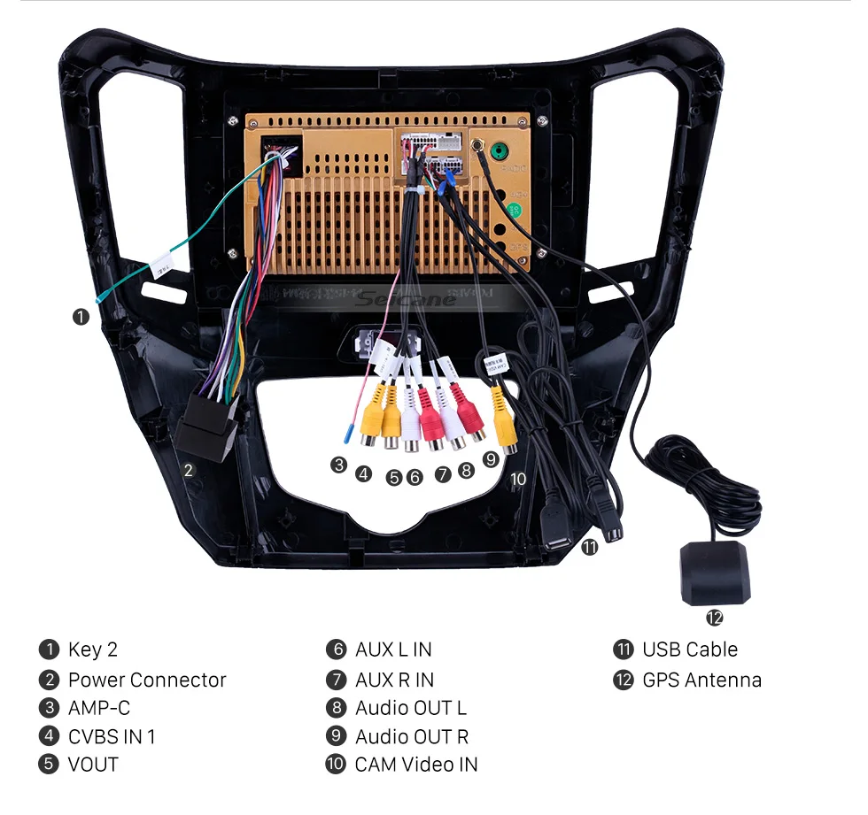 Flash Deal Seicane Car Stereo HD Touchscreen 10.1" HD Android 8.1 GPS for Great Wall M4 2014 2015 with USB WIFI AUX support Carplay 2 din 16