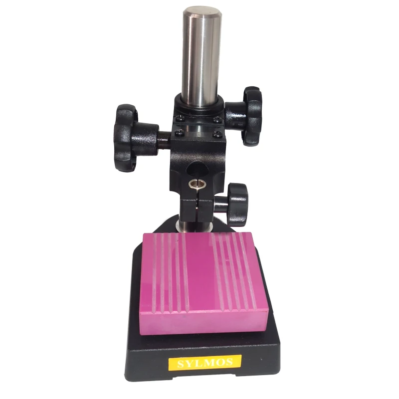 US $195.00 SYLMOS Dial Gage Comparator Stand 80mm Square Alumina Ceramics Material Base red color Dial Indicators Stand SCCS0080