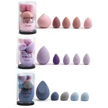 

5pcs Makeup Water-drop Sponge Set Cosmetic Puff For Foundation Concealer Powder Puff Shape Puff