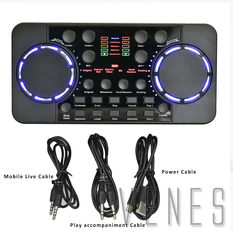 Mini Cell Phone Sound Card Audio Set Interface External Usb Live Microphone Sound Card Bluetooth Function for Mobile Phone