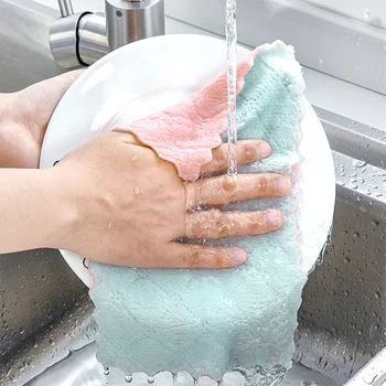 

27*16cm Super Absorbent Microfiber Towel Cloth Kitchen Towels Dishcloths Dish Cloth Cleaning Rags Washing Household Tableware