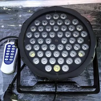 

Wireless remote control 54x3W RGBW Disco Party DJ DMX LED Flat Par Wash Light