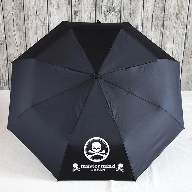 Fekete Koponya Kiváló Minőségű Designer Barkács Személyiség Esernyő Eső Férfi Autó Szélálló Esernyőkhöz - Image 2