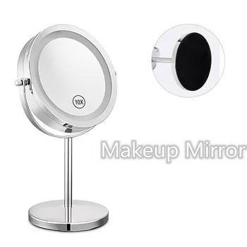 

Adjustable Magnification Circular Makeup Mirror Dual 2 Sided Round Shape Rotating Cosmetic Mirror Stand Mirror Makeup Tools