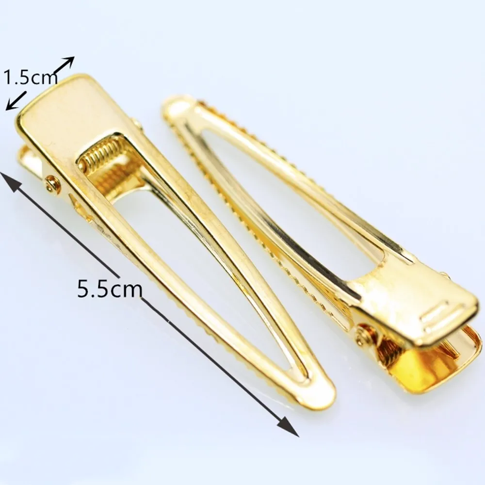 100pcs gold/rhodium Hair Clips Fashion square Hairpin Blank Base for Diy Pearl Jewelry Making  Setting craft supplies wholesale