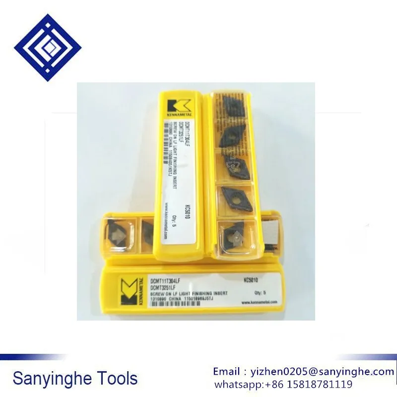 DCMT070204LF/DCMT11T302LF/DCMT11T304LF KC5010 Kennametal лезвие с ЧПУ твердосплавный токарный инструмент с ЧПУ Режущий инструмент(5 шт./лот