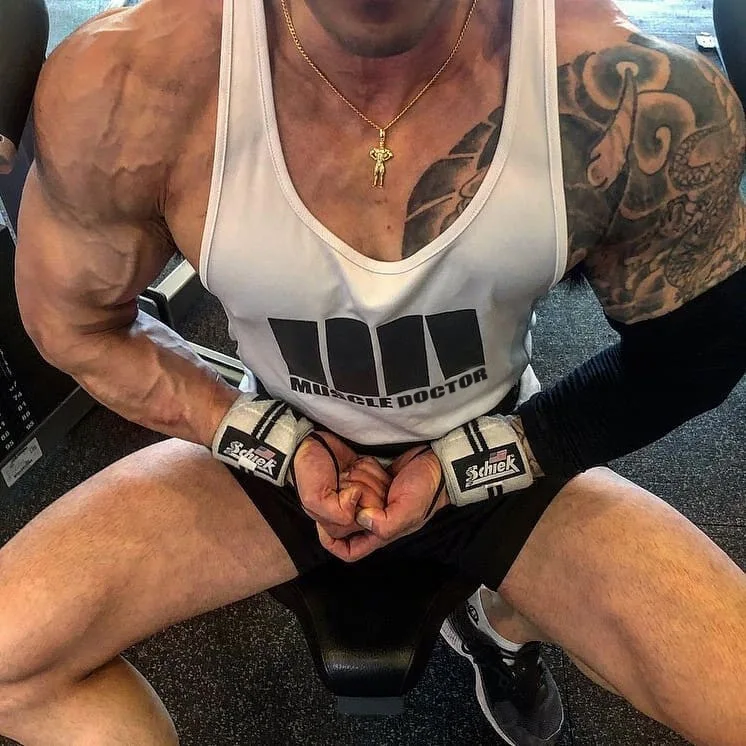 Muscle Dr. Brothers, корейский стиль, свободный, корейский стиль, спортивный жилет, мужской, чистый хлопок, для бега, i-образный жилет, настраиваемый