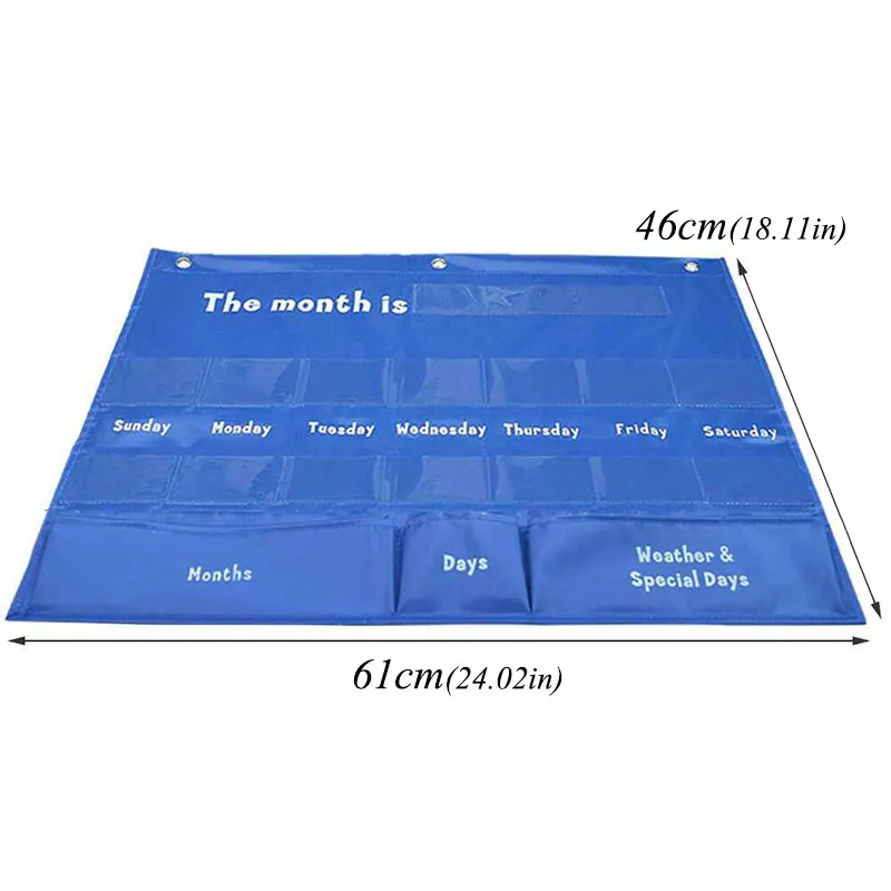 Early Education Calendar Weather Hanging Bag Learning Toys Learning Cognitive Calendar Weather Card Hanging Bag Educational Toys 5