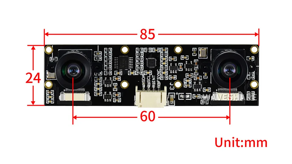profundidade, câmera estéreo raspberry pi 4b, com