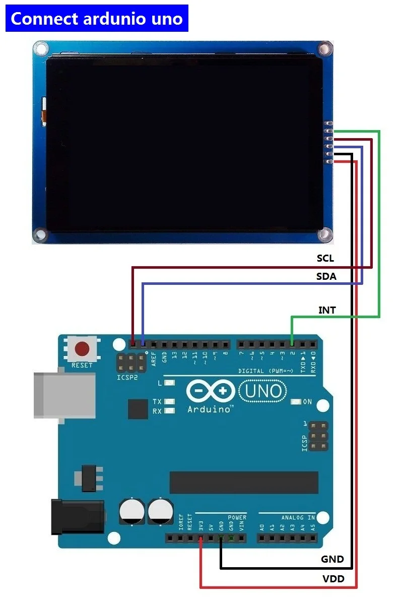 Baru 3.5 Inci HMI I2C IIC LCD Display 