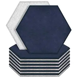 Panneaux en mousse acoustique, 12 paquets, traitement d'isolation acoustique, KTV, murs de salle, coussin en mousse insonorisé avec bandes 
