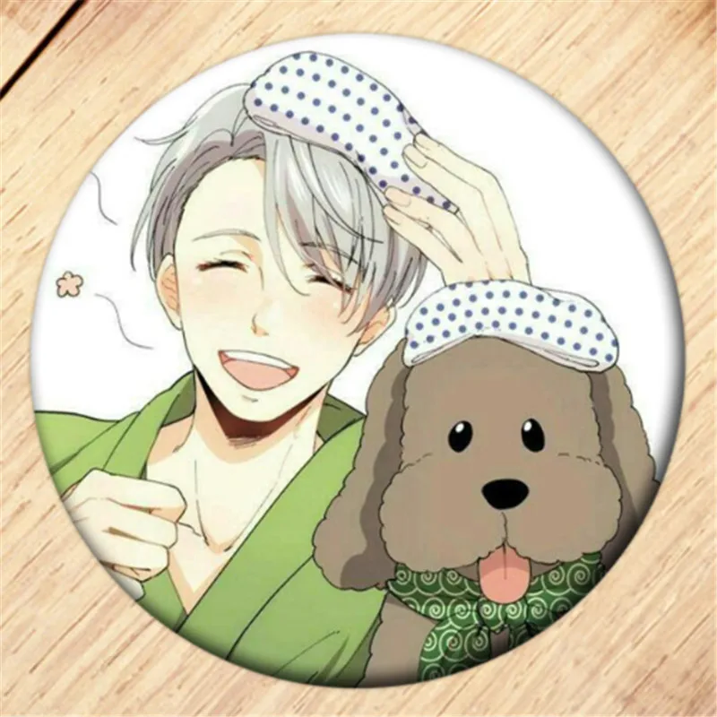 Free Shipping Anime YURI!!! on ICE Brooch Pin Cosplay Badge Accessories For Clothes Backpack Decoration Children's gift B010