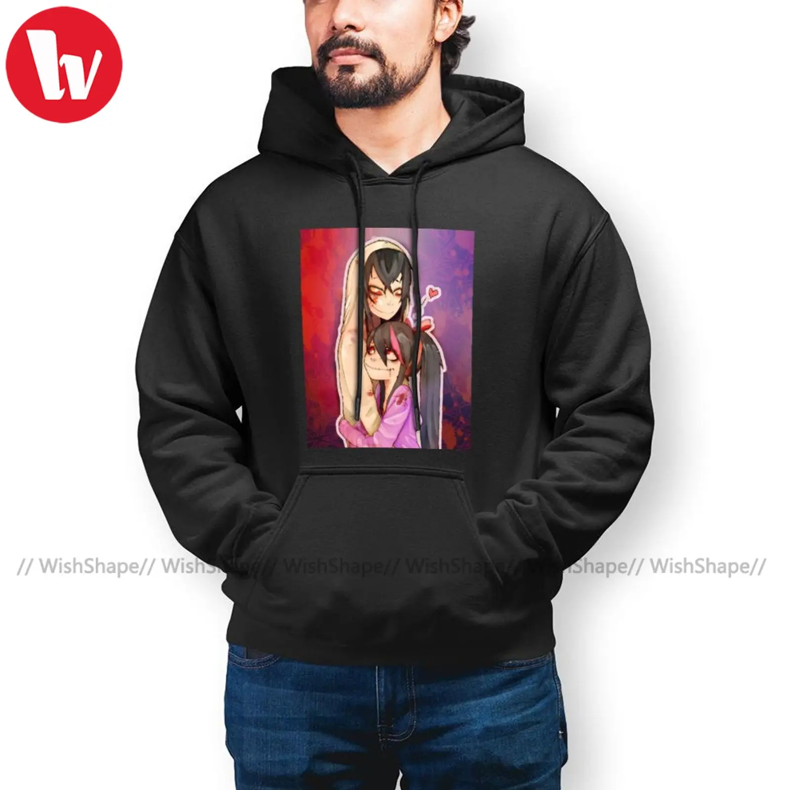 

Nice Jeff The Killer Anime Hoodies Creepypasta Jeff The Killer And Nina The Killer Hoodie Long Length Cotton Hoodies Winter