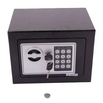 

Home Office Security Keypad Lock Electronic Digital Steel Safe Reliable Black Storage Box