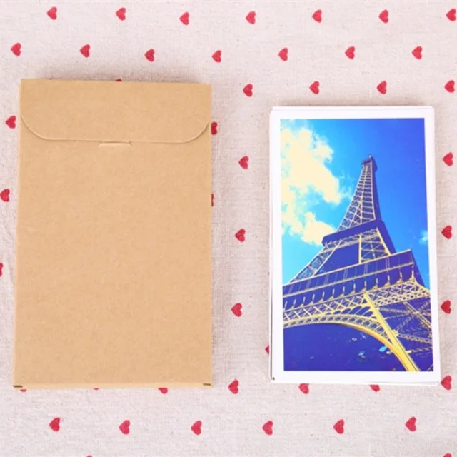  10.8*15.5+1.5cm 20Pcs Gift Greeting Card Postcard Photo Box Kraft Paper Envelope Invitation Card Le - 4000591376029