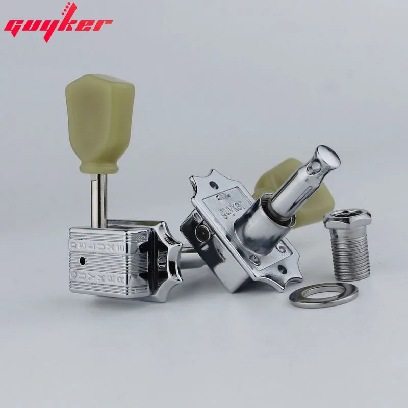 GUYKER Deluxe Винтаж Keystone Винтажный стиль гитарная головка тюнинг колышек тюнеры для lusaul Гитара хром