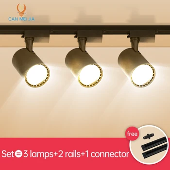 

Full Set Track Light Led Spotlight 220V 12W 20W 30W 40W Rail Spot Light Lamp Led Track Lighting Fixture For Home Clothing Shop