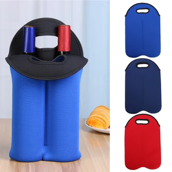 

Neoprene Wine Bottle Cooler Outdoor Portable Insulated Double Bottle Protective Cover Bag Sleeve Holder Traveling Wine Storage