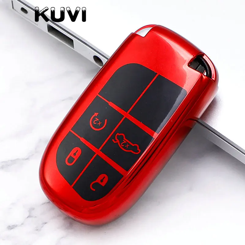 Soft Tpu Car Remote Key Cover Case Fob For Dodge Ram 1500 Journey Charger Dart Challenger Durango - For Fiat Jeep Key Ring Shell - Racext™️ 56 - Racext Soft Tpu Car Remote Key Cover Case Fob For Dodge Ram 1500 Journey Charger Dart Challenger Durango - For Fiat Jeep Key Ring Shell - Racext™️ - - Racext 55
