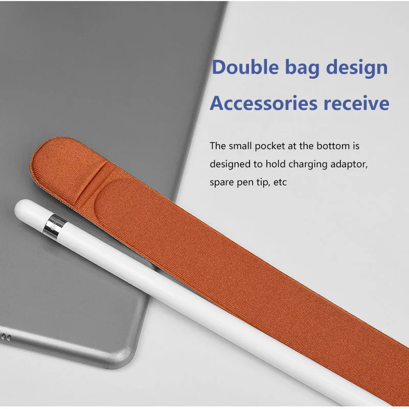 2 в 1 чехол для Apple Pen нескользящий фланелевый клейкий мешочек Наклейка на мешок