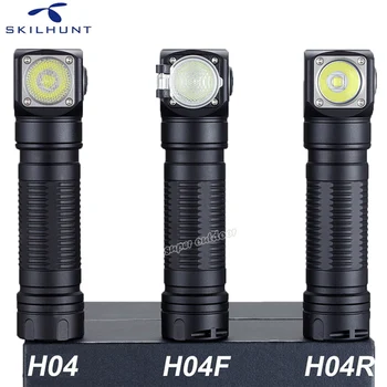 New Skilhunt H04 H04R H04F Led flashlight Two Customized UI Cree XML1200Lm flashlight Hunting Fishing Camping flashligh+Headband 1