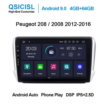 

Android 9.0 PX6 4GB+64GB IPS 2.5D car dvd multimedia player for Peugeot 208 / 2008 2012-2016 head unit radio multimedia stereo