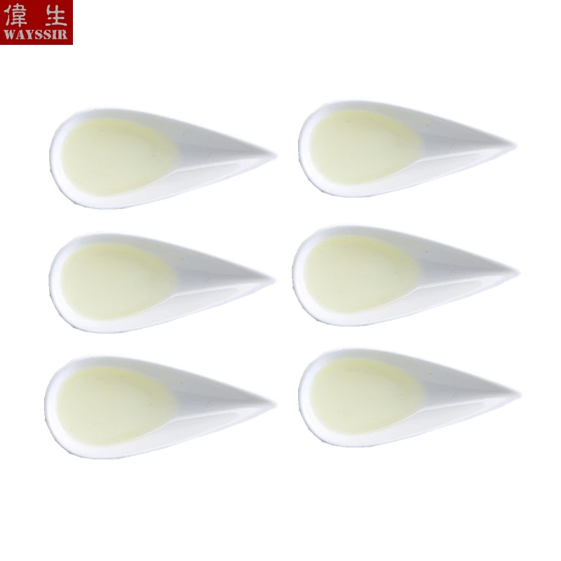 Porcelain Dining Dish Spoon Mini Appetizer Serving Plate 6PCs