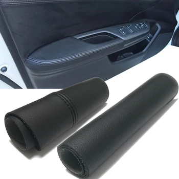 

For Honda Civic 2016 2017 2018 car door armrest panel 8pcs microfiber leather cover trim accessories