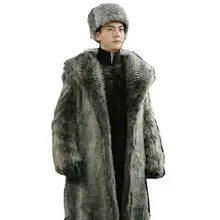 Мужские пальто, красивая мужская зимняя куртка из искусственного меха, Длинная ветровка, толстая, теплая, негабаритная, 3xl 4xl 4lx 7xl, пальто