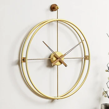 

3D Metal Wall Watch For Living Room European Modern Design Clock Home Decor Hanging House Decoration Sticker Iron Craf Large