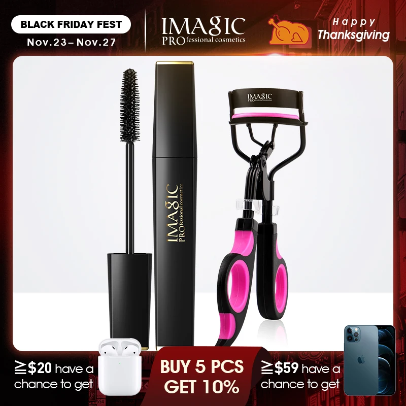 

IMAGIC4D Silk Fiber Mascara Waterproof Long-Lasting Mascara And Eyelash Curler Curling Eyelash Curler Eyelash Cosmetic Tool