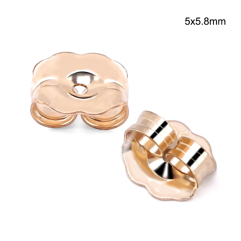 14k Yellow Gold Earring Back Replacement Secure and Comfortable with Ear  Locking Tension Grip Tight Nut (Small)