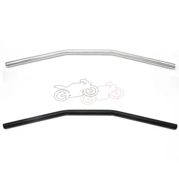 

Motorcycle 1" 25mm Hand Bars Handlebar Black/Chrome Metal Universal For Harley Custom Chopper Softail Dyna XL Sportster Street