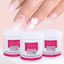 Прозрачный розовый белый 75 г акриловый порошок блеск для ногтей 3D резьба кристаллический порошок полимер наращивание ногтей строительный гель SA789-1