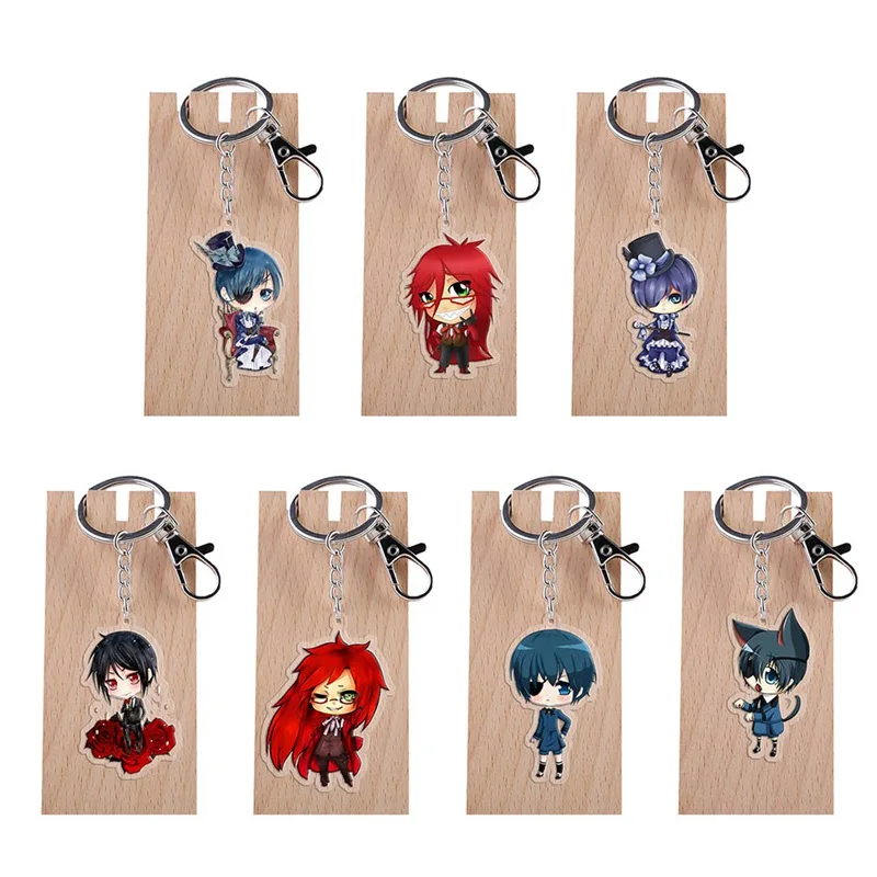 Kuroshitsuji Black Butler anime Acrylic keychain Pendant Keyring Cosplay surrounding key chains ornament new | Украшения и