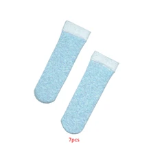 7 пар носков зимние теплые женские цветные хлопковые плюс бархатные плотные Носки дышащие и впитывающие пот модные носки для катания на коньках