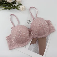 Beauwear, женский сексуальный бюстгальтер, добавить 2 размера, мягкий пуш-ап бюстгальтер, плотная чашка для маленького размера, чашка A B, 34, 36, 38, Цветочная кружевная вышивка, Bh