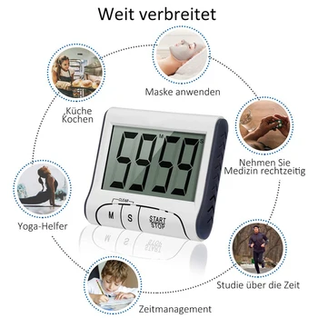 

Digital LCD Kitchen Timer Stopwatch Cooking Timer Alarm Clock with Electronic Big Screen Alarm Cooking Tools