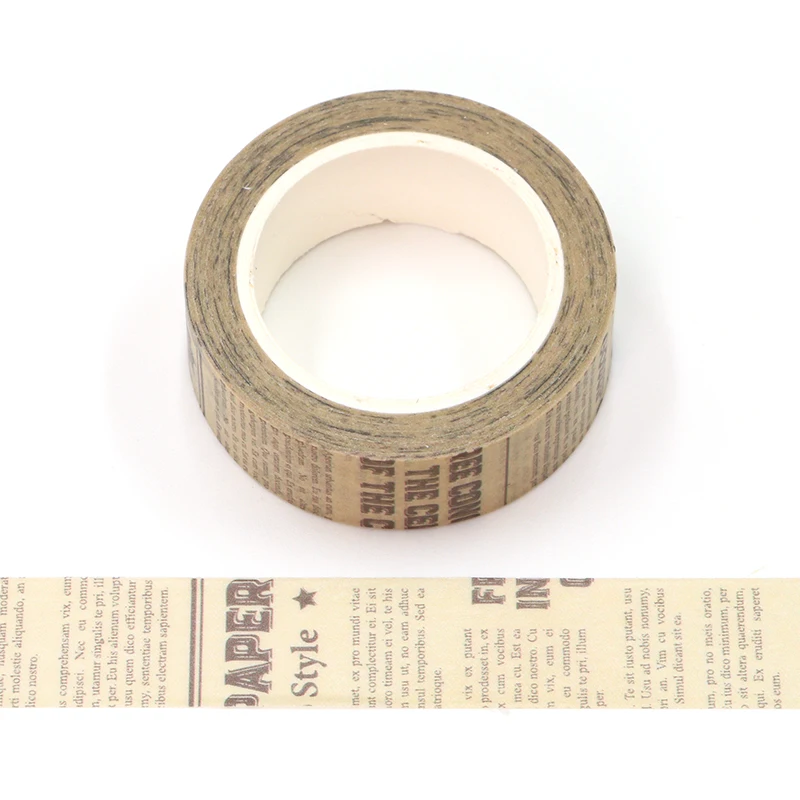 

New 1PC 15mm*10m Retro Vintage Old Newspaper Decorative Washi Tape Scrapbooking Masking Tape Office mask washi tape